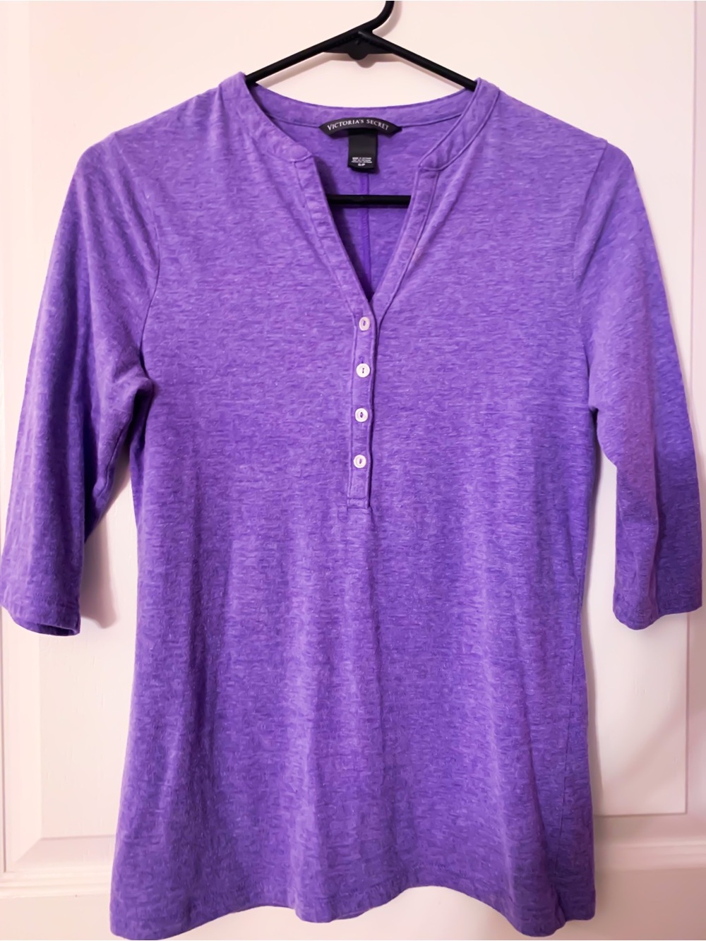 Victoria's Secret Purple Henley Sleeve Top